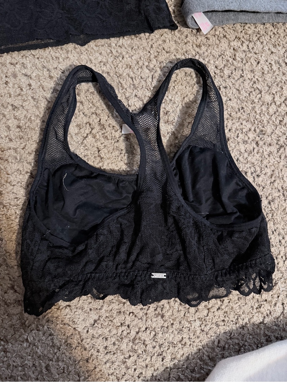 Victoria's Secret Lace & Racerback Bralette Set - Black & Gray - Picture 3 of 7